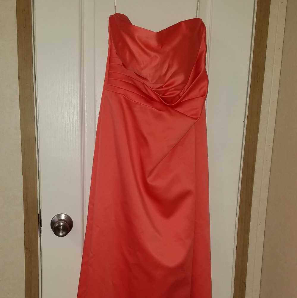 Strapless Coral Dress
